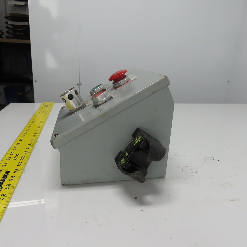 7-1/2"x 8" Operator Control Station Enclosure W/E-Stop Push Button Banner OTBVP6