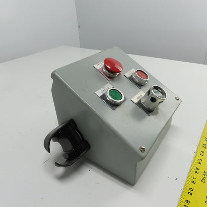 7-1/2"x 8" Operator Control Station Enclosure W/E-Stop Push Button Banner OTBVP6