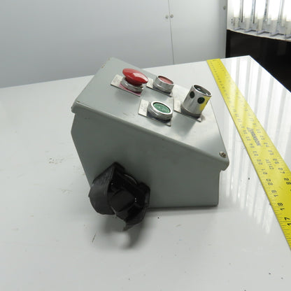 7-1/2"x 8" Operator Control Station Enclosure W/E-Stop Push Button Banner OTBVP6