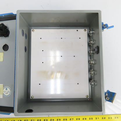 Hoffman A-1210CH 12" x 10" x 5" Steel Electrical Enclosure W/ Backplate