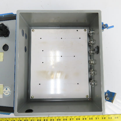 Hoffman A-1210CH 12" x 10" x 5" Steel Electrical Enclosure W/ Backplate
