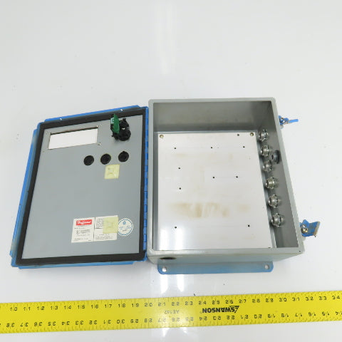 Hoffman A-1210CH 12" x 10" x 5" Steel Electrical Enclosure W/ Backplate
