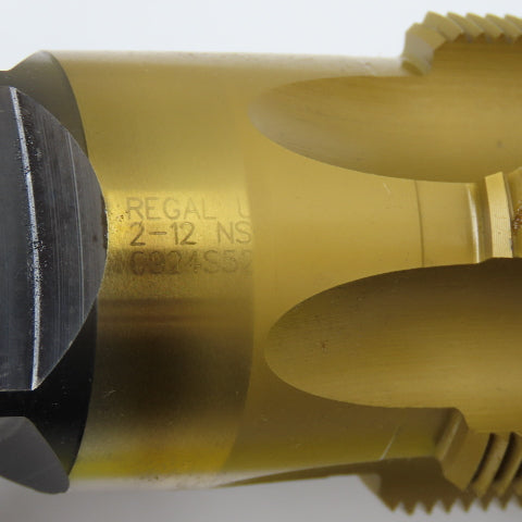 Regal 2"-12 HSS TiN Coated Plug Tap 6 Flute Straight