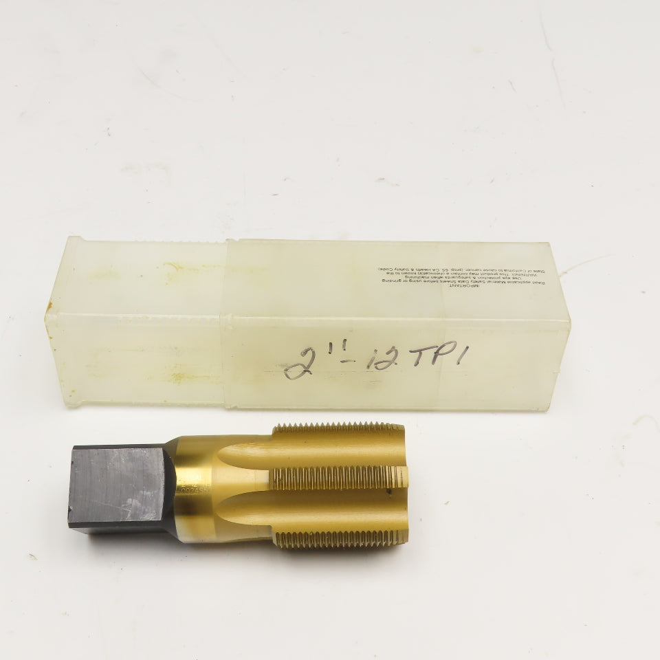 Regal 2"-12 HSS TiN Coated Plug Tap 6 Flute Straight
