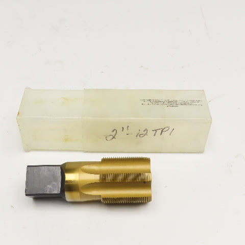 Regal 2"-12 HSS TiN Coated Plug Tap 6 Flute Straight