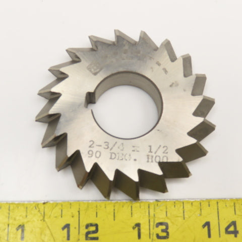 Moon Cutter Co. DA27500-90 2-3/4" x 1/2" Double Angle Cutter 90° 1" Shank