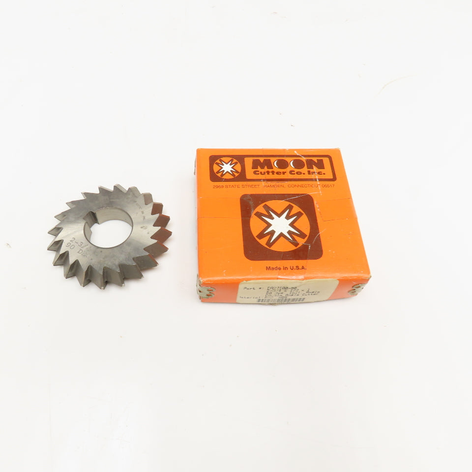 Moon Cutter Co. DA27500-90 2-3/4" x 1/2" Double Angle Cutter 90° 1" Shank