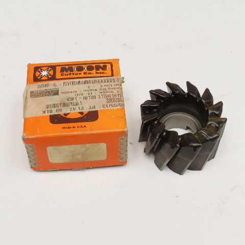 Moon 3" x 1-3/4" HSS Finisher Shell Mill 12 Flute 1-1/4" Arbor Bore Resharpened