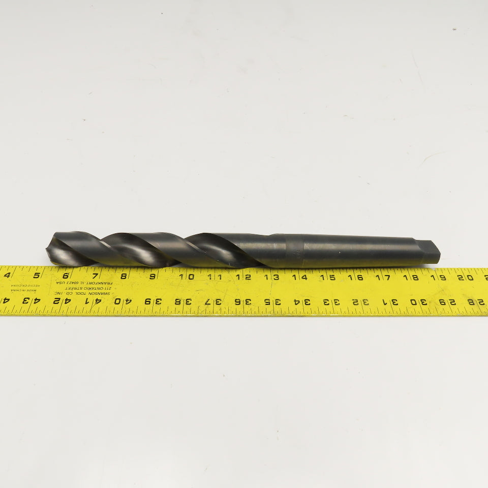 Greenfield Ind. 1-1/4" HSS 2 Flute Twist Drill MT4 Shank 14" OAL
