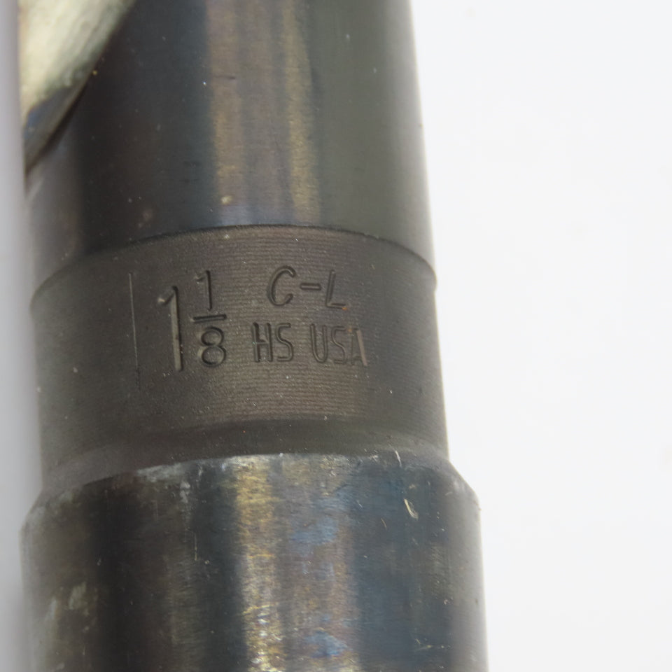 Chicago Latrobe 1-1/8" HSS 2 Flute Twist Drill MT4 Shank 13-1/4" OAL