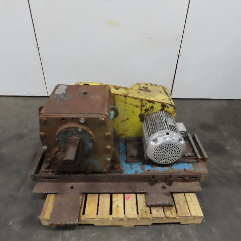 Dodge TM TR800A 20HP Inline Gear Reducer & Motor 230/460V 3PH 20RPM Out