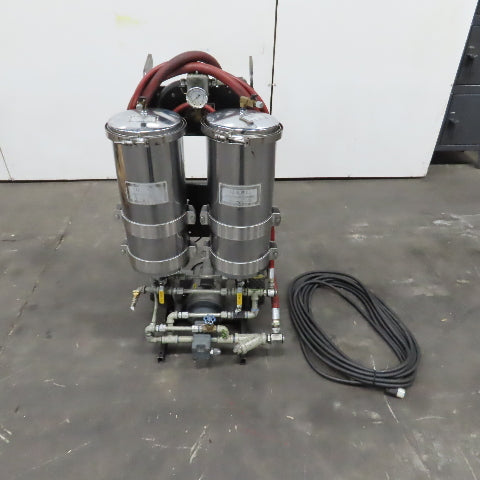 USPI 87D Dual Canister Portable Oil Filtration System 1HP 115/230V 1PH W/ Lines