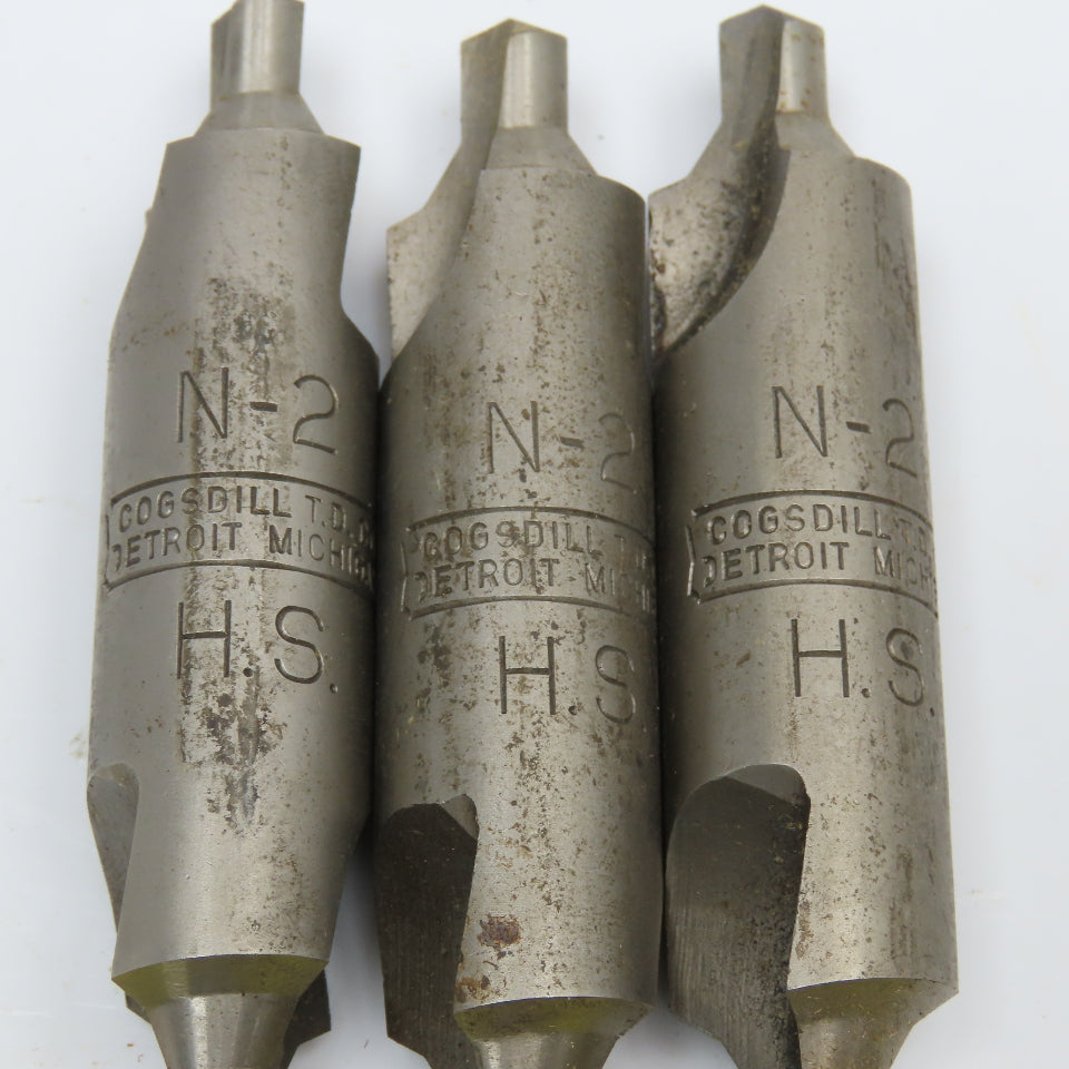 Cogsdill N-2 Double Ended HSS Size N-2 Countersink Lot Of 3