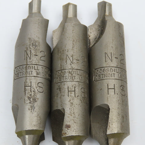 Cogsdill N-2 Double Ended HSS Size N-2 Countersink Lot Of 3