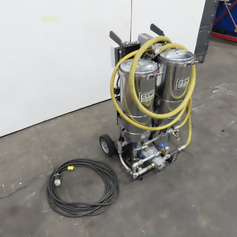 USPI 87D Dual Canister Portable Oil Filtration System 1HP 115/230V 1PH W/ Lines