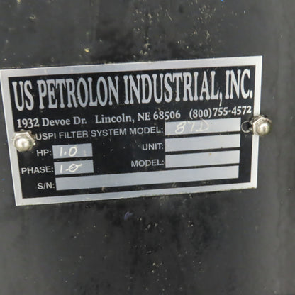 USPI 87D Dual Canister Portable Oil Filtration System 1HP 115/230V 1PH W/ Lines