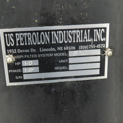 USPI 87D Dual Canister Portable Oil Filtration System 1HP 115/230V 1PH W/ Lines