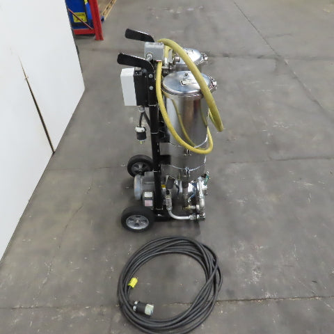 USPI 87D Dual Canister Portable Oil Filtration System 1HP 115/230V 1PH W/ Lines