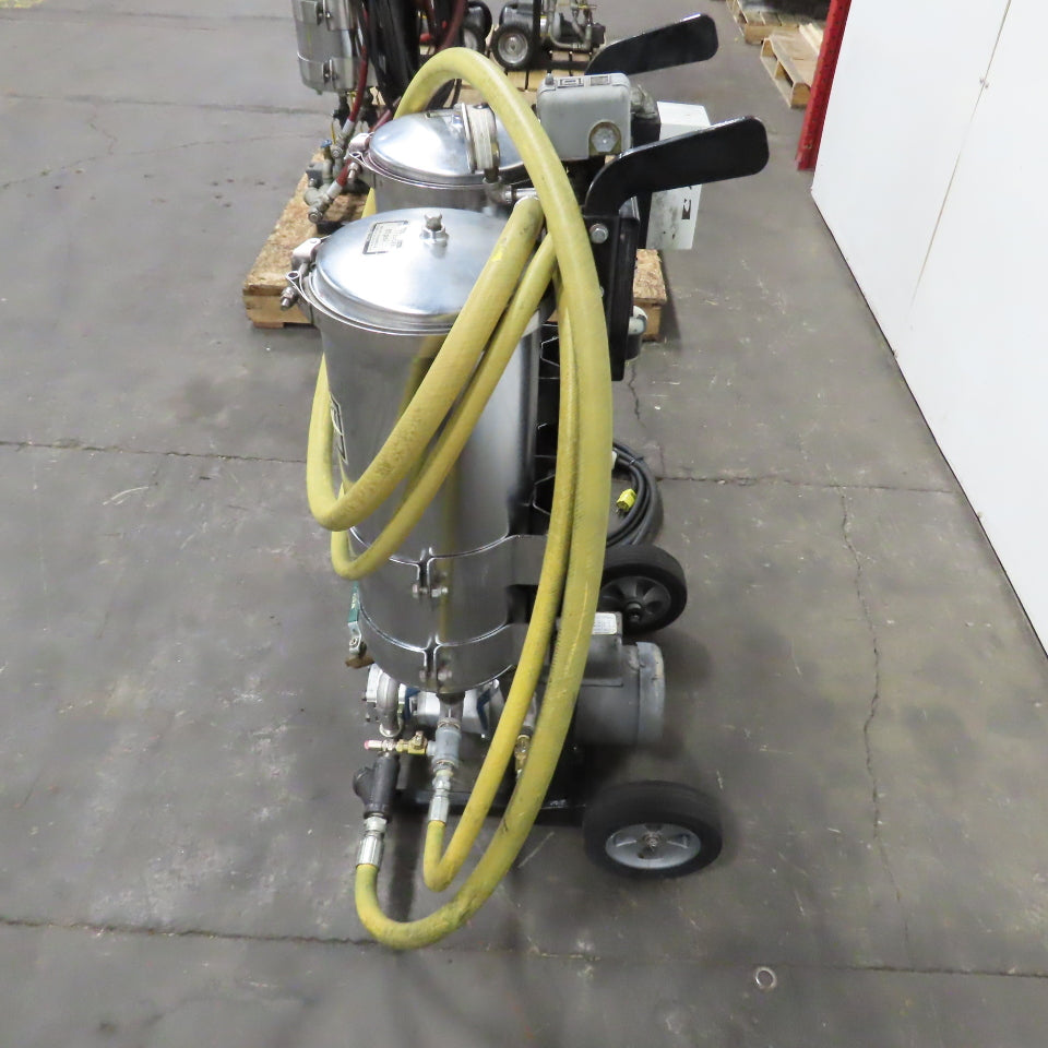 USPI 87D Dual Canister Portable Oil Filtration System 1HP 115/230V 1PH W/ Lines