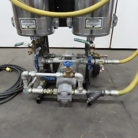USPI 87D Dual Canister Portable Oil Filtration System 1HP 115/230V 1PH W/ Lines