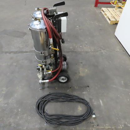 USPI 87D Dual Canister Portable Oil Filtration System 1HP 115/230V 1PH W/ Lines