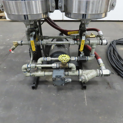 USPI 87D Dual Canister Portable Oil Filtration System 1HP 115/230V 1PH W/ Lines