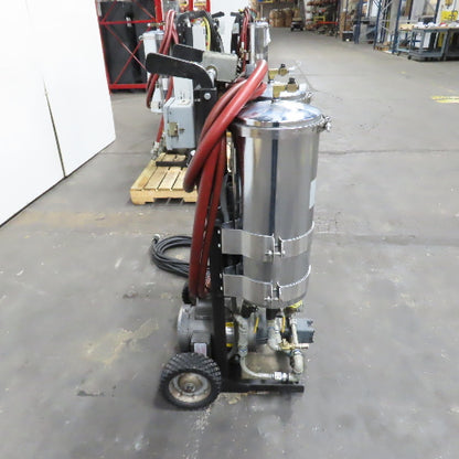 USPI 87D Dual Canister Portable Oil Filtration System 1HP 115/230V 1PH W/ Lines