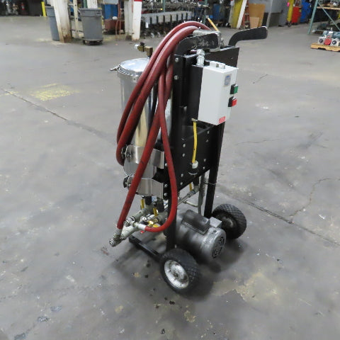 USPI 87D Dual Canister Portable Oil Filtration System 1HP 115/230V 1PH W/ Lines