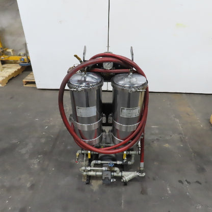 USPI 87D Dual Canister Portable Oil Filtration System 1HP 115/230V 1PH W/ Lines