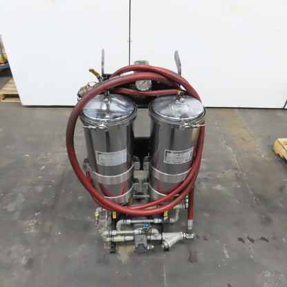 USPI 87D Dual Canister Portable Oil Filtration System 1HP 115/230V 1PH W/ Lines