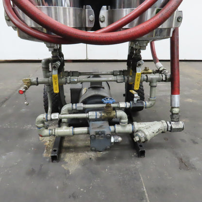 USPI 87D Dual Canister Portable Oil Filtration System 1HP 115/230V 1PH W/ Lines
