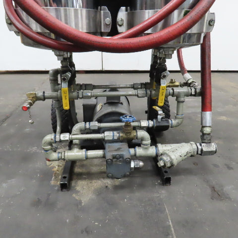 USPI 87D Dual Canister Portable Oil Filtration System 1HP 115/230V 1PH W/ Lines