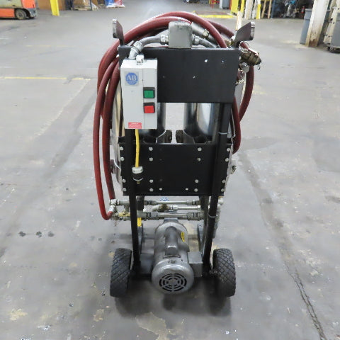 USPI 87D Dual Canister Portable Oil Filtration System 1HP 115/230V 1PH W/ Lines
