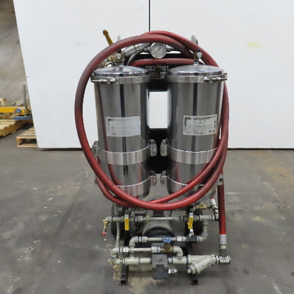 USPI 87D Dual Canister Portable Oil Filtration System 1HP 115/230V 1PH W/ Lines