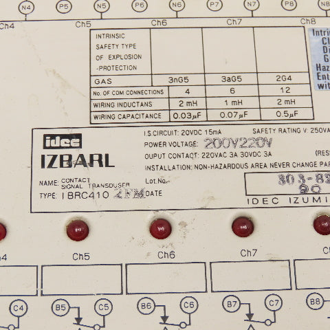 Idec BRC410 IZBARL 10 Channel Contact Signal Transducer 200/220V