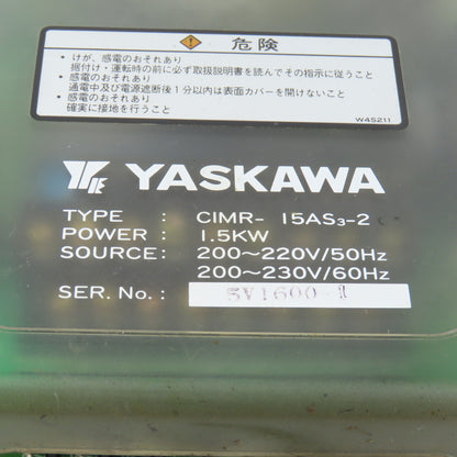 Yaskawa CIMR-15AS3-2 CIMR-15AS-2 Juspeed-F S300 Transistor Inverter 1.5kW