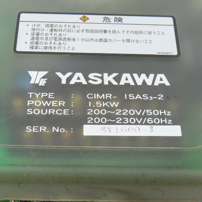 Yaskawa CIMR-15AS3-2 CIMR-15AS-2 Juspeed-F S300 Transistor Inverter 1.5kW