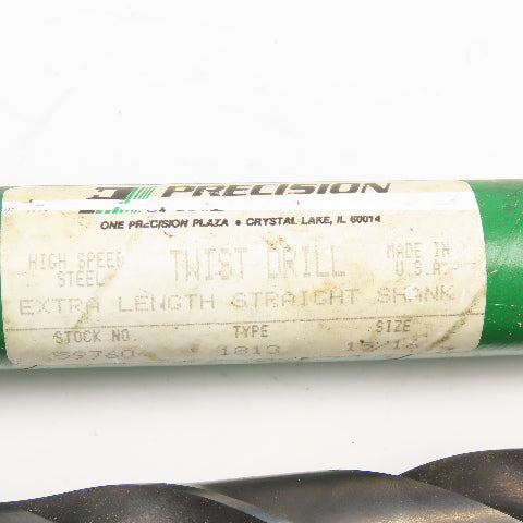 Precision Twist Drill 59760 15/16" Extra Long Drill Bit 18-1/2" OAL