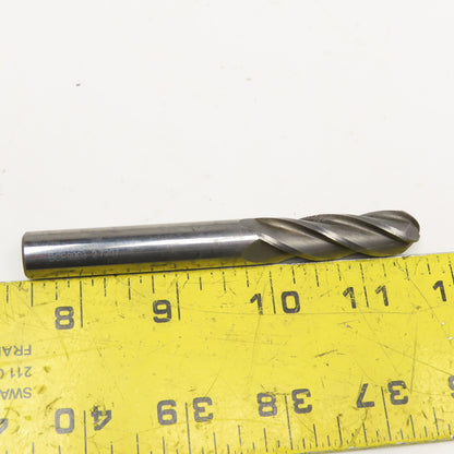 SGS 1/2" Solid Carbide Ball Nose Endmill Cutter 4 Flute Spiral 4-1/2" OAL