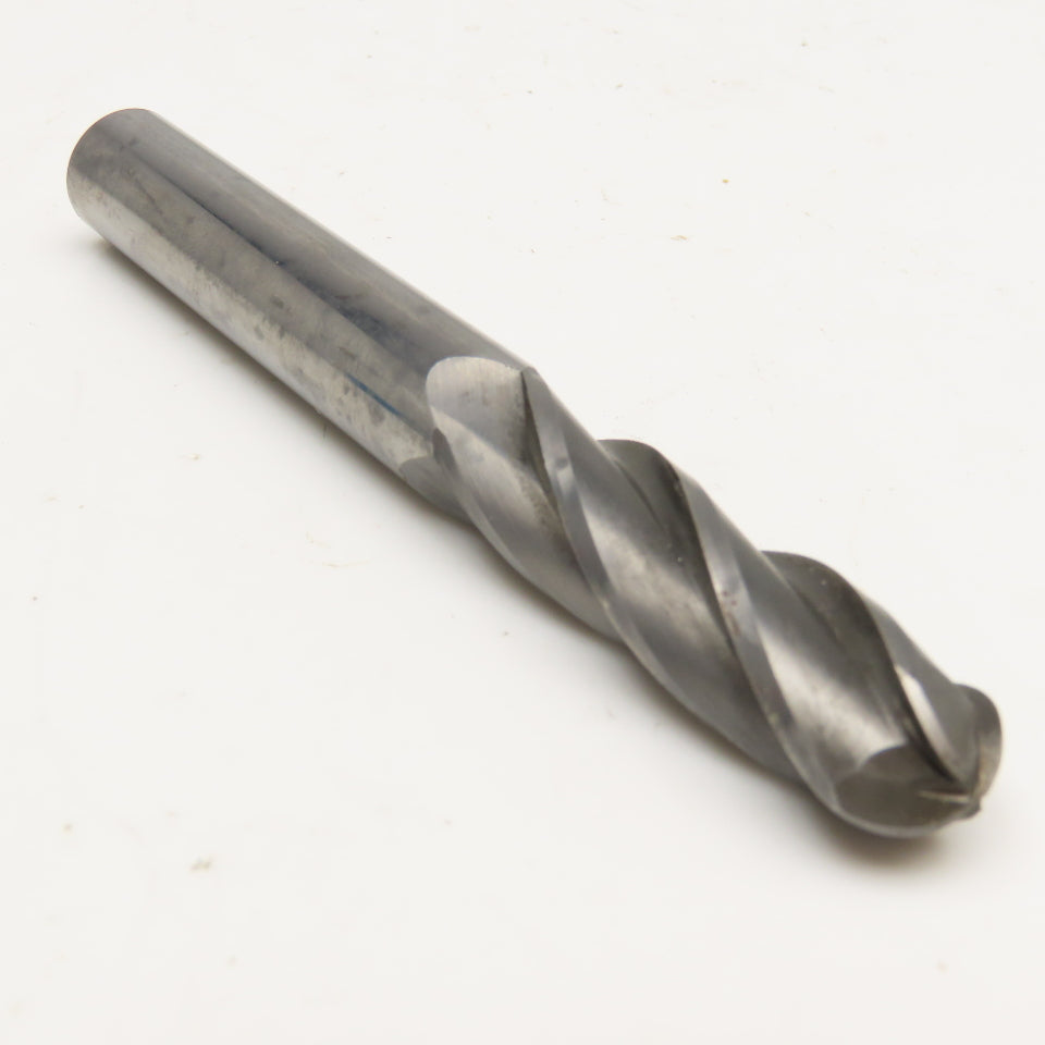 SGS 1/2" Solid Carbide Ball Nose Endmill Cutter 4 Flute Spiral 4-1/2" OAL