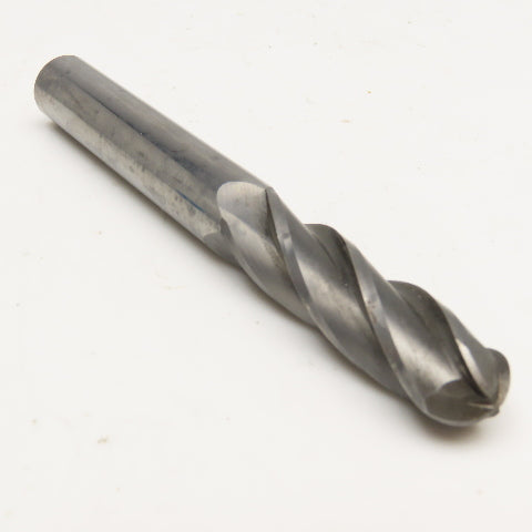 SGS 1/2" Solid Carbide Ball Nose Endmill Cutter 4 Flute Spiral 4-1/2" OAL