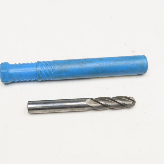 SGS 1/2" Solid Carbide Ball Nose Endmill Cutter 4 Flute Spiral 4-1/2" OAL