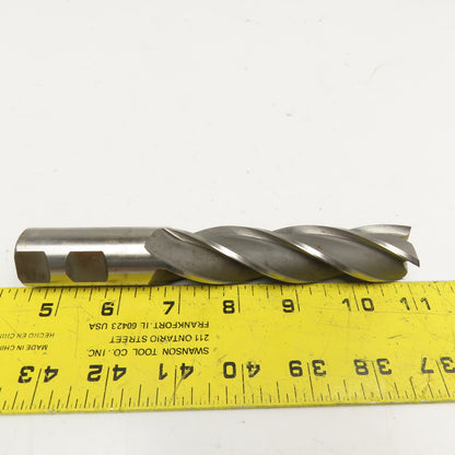 Ashford Tools 1" End Mill Cutter 4 Flute Spiral 1" Weldon Shank 6-1/2" OAL