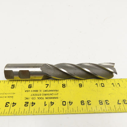 Ashford Tools 1" End Mill Cutter 4 Flute Spiral 1" Weldon Shank 6-1/2" OAL