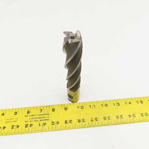 Ashford Tools 1" End Mill Cutter 4 Flute Spiral 1" Weldon Shank 6-1/2" OAL