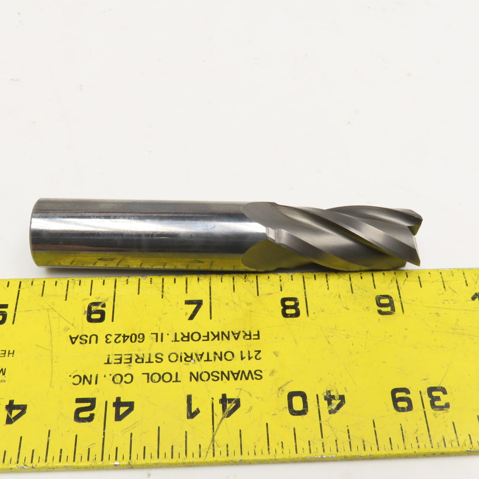SGS 38095 3/4" Solid Carbide End Mill 4 Flute No Corner Radius