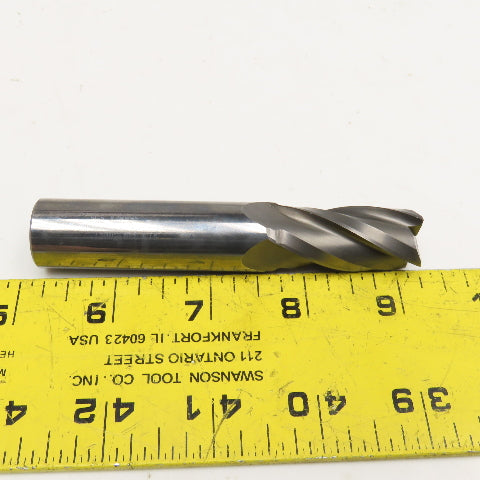 SGS 38095 3/4" Solid Carbide End Mill 4 Flute No Corner Radius