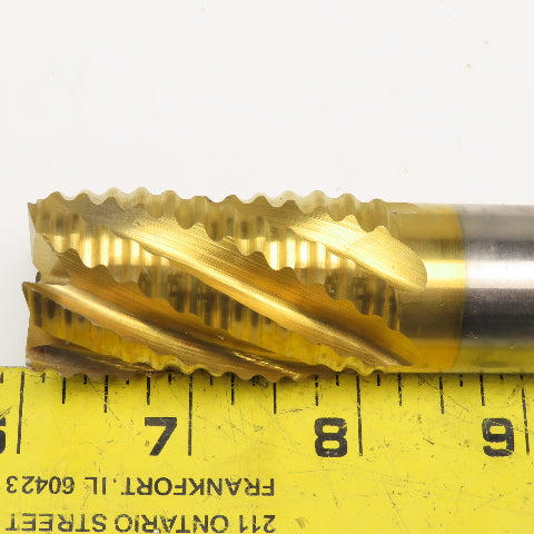 Niagara 71360 1-1/8" TiN Coated HSSCO Square Roughing End Mill 1" Weldon Shank