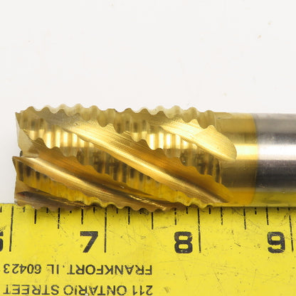 Niagara 71360 1-1/8" TiN Coated HSSCO Square Roughing End Mill 1" Weldon Shank