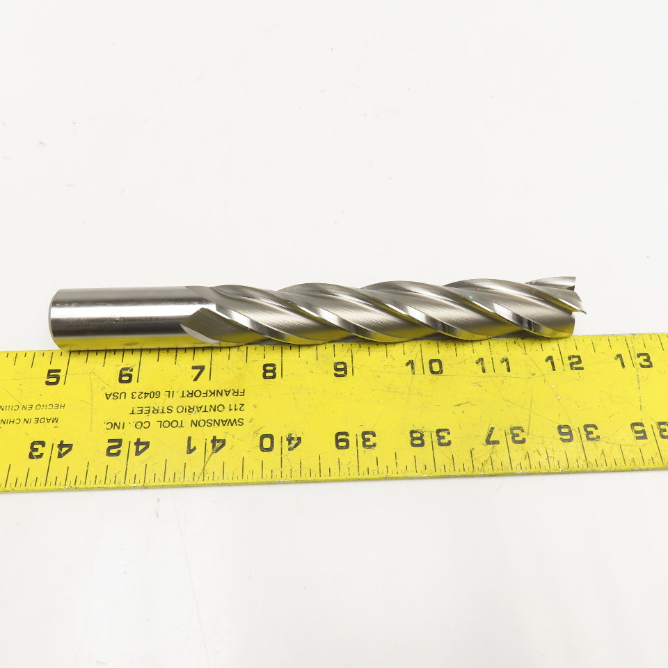 YG-1 7/8" 4 Flute Spiral Square End Mill Extra Long 7-1/4" OAL